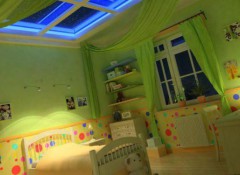 Различные варианты дизайна потолка из гипсокартона в детской комнате