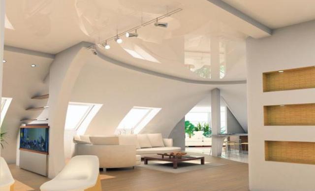 Potkrovni rastezljivi stropovi: mogućnosti dizajna