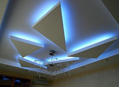 Подсветка двухуровневого потолка — как ее сделать?