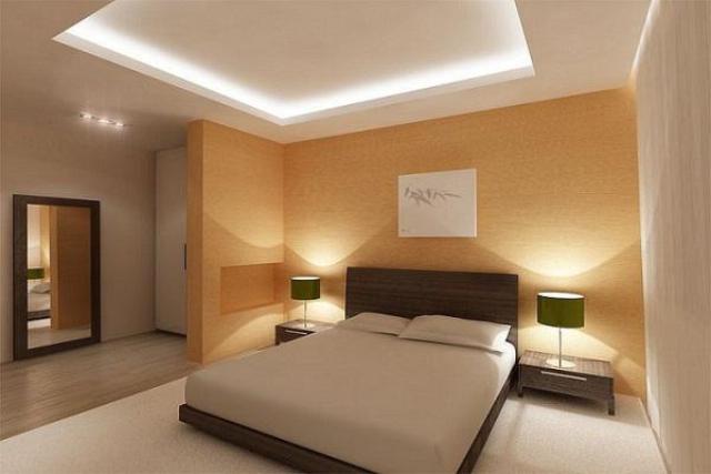 Потолок в спальне: фото современных уникальных подходов к оформлению