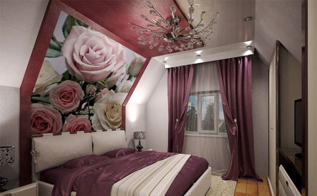 Moderan dizajn potkrovlja spavaće sobe