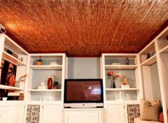 Плюсы и минусы применения бамбуковых обоев на потолок