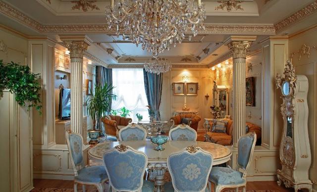 Barokni stil u unutrašnjosti stana: značajke dizajna, uređenje, namještaj i dekor
