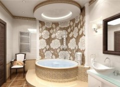 Варианты и примеры современных потолков в ванной