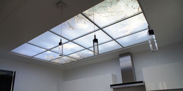 Декоративные световые фальш окна на потолок и стену