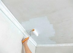 Как красить потолок, чтобы не капала краска?
