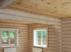 Дом из оцилиндрованного бедра — какой потолок лучше сделать?