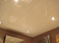 Использование для отделки потолка ванной стеновых панелей ПВХ