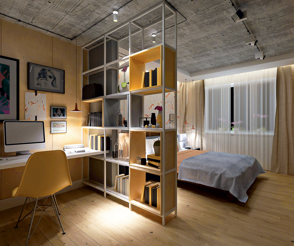 100 лучших идей дизайна: стеллаж-перегородка для комнаты на фото